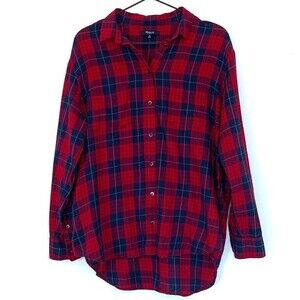 Madewell Plaid Button Down Top